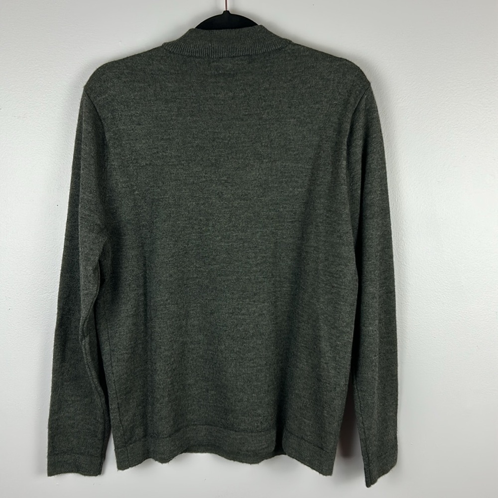 Britches Merino Wool Blend Crew Neck Long Sleeve Knit Sweater Medium Grey - Picture 11 of 11